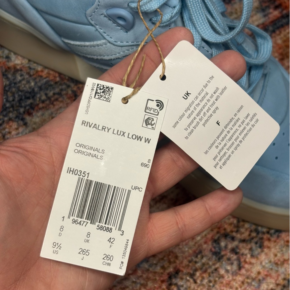 Adidas Light Blue Rivalry Lux Low W Sneakers women’s 9.5 NEW WITH TAGS - Picture 10 of 13